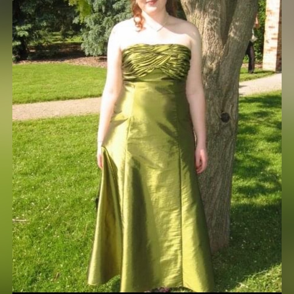 Olive Green Prom Grad Dress